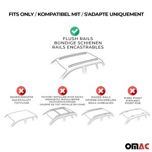 Alfa Romeo Stelvio Roof Racks - Omac - 9080G Kit LX1 - Gray - '17-'25
